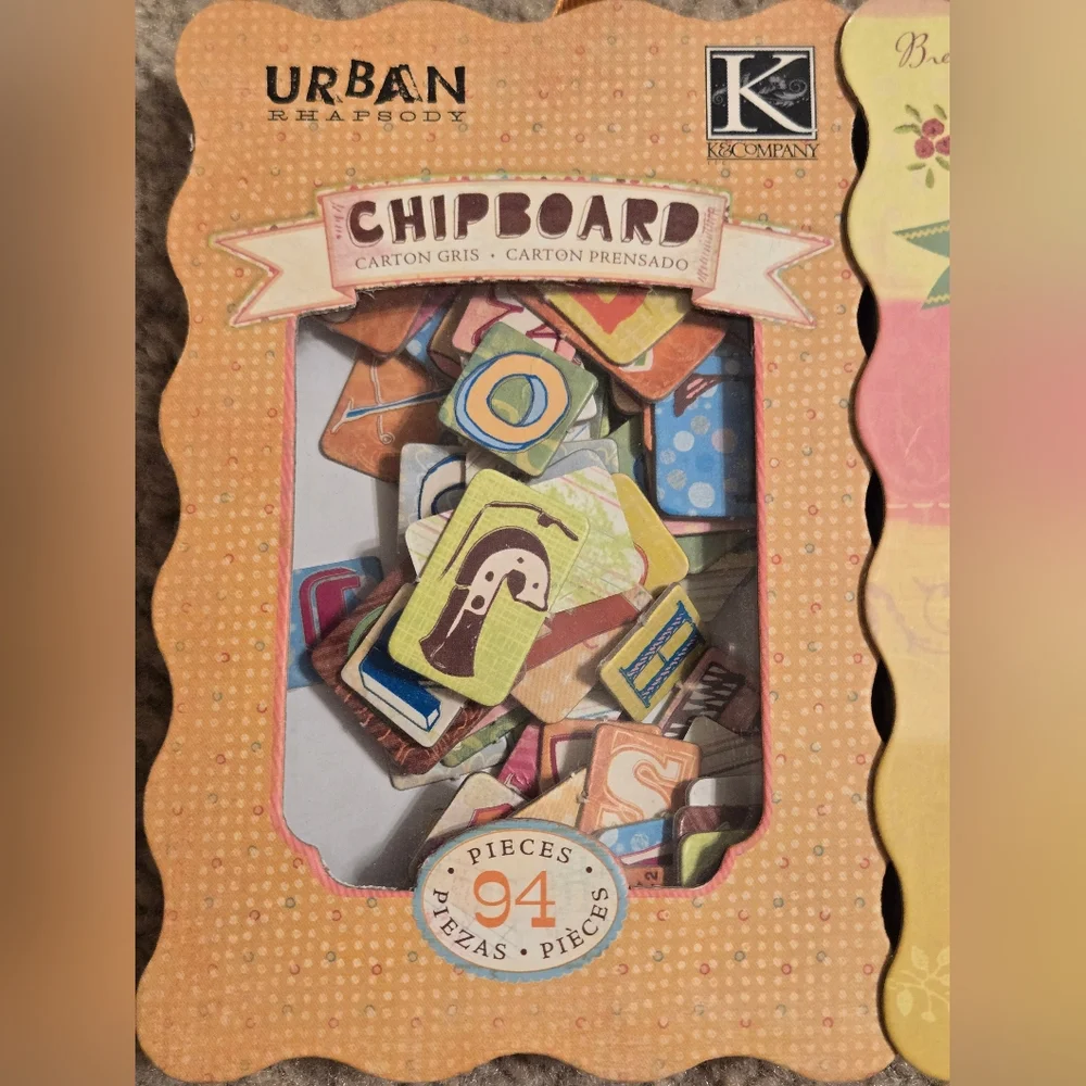 K & Company Chipboard Sets Bundle Of 3 Scrapbooking Paper Crafts